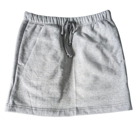 Wilfred Free Aritzia "Free" Fleece Skirt in Heathered Dover Grey - Picture 1 of 8
